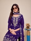 Krishna Vol 2 Designer Moss Silk Plazzo Suit Set Wholesale Collection